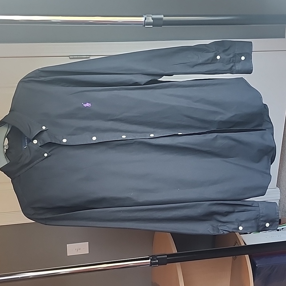 Ralph Lauren black button up shirt